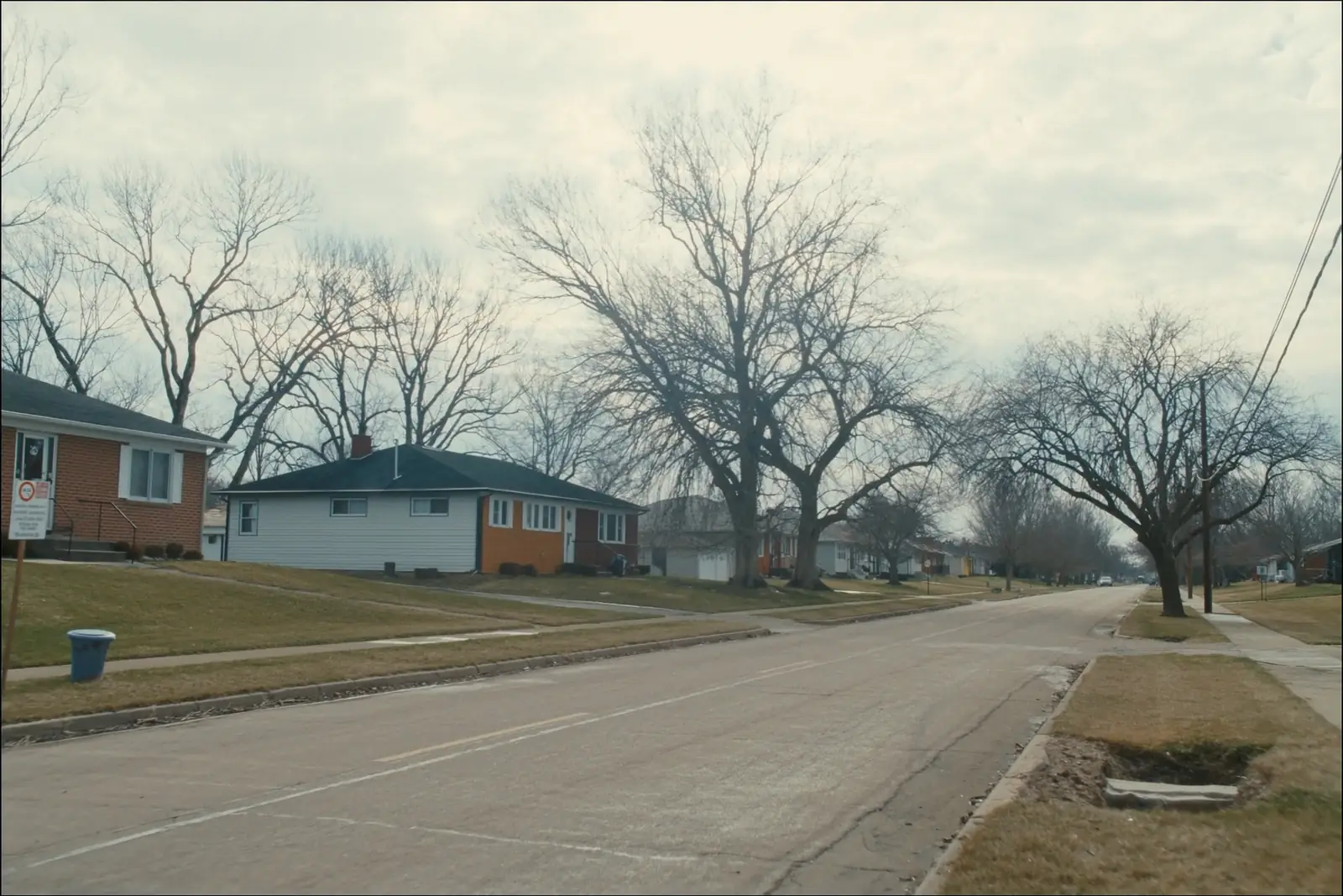 A quiet residential street of the kind found across Metro Detroit